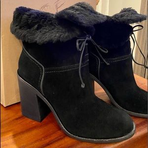 UGG “JERENE” genuine leather shearling boots